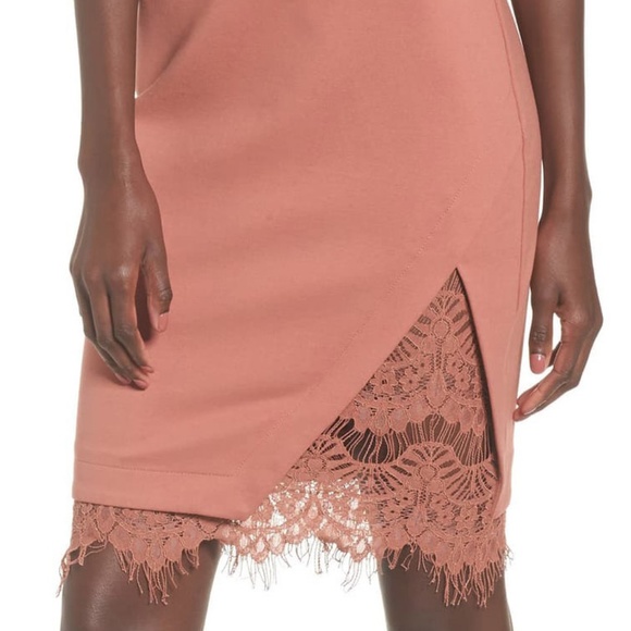 ASTR THE LABEL Lace Sexy Plunging Bodycon Dress - Picture 8 of 8